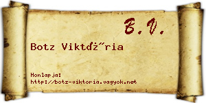 Botz Viktória névjegykártya